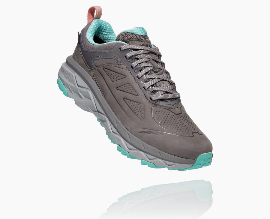 Hoka One One Challenger Low Gore-Tex - Women Trail Shoes - Grey,Australia COQ-475809